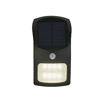 Applique Moderna Solare Policarbonato Nero Bianco Led 1,8W 3000K Applique Moderna Solare Policarbonato Nero Bianco Led 1,8W 3000K