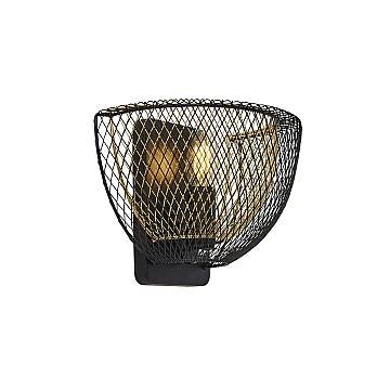 Applique Industrial-Nordico Favo Acciaio Nero Oro 1 Luce E14 Applique Industrial-Nordico Favo Acciaio Nero Oro 1 Luce E14