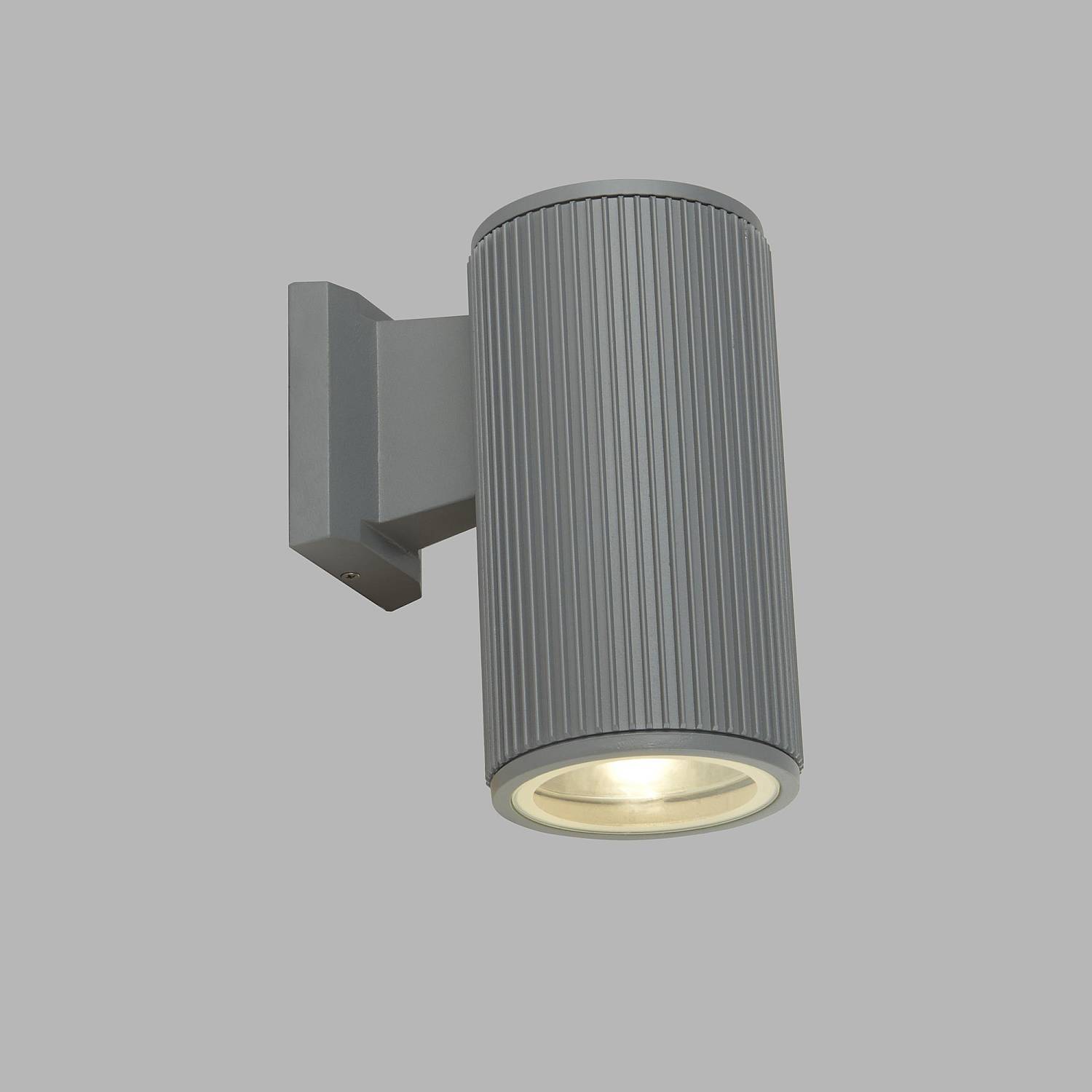 Applique Moderna Amburgo Alluminio Grigio Trasparente 1 Luce E27 6871GY