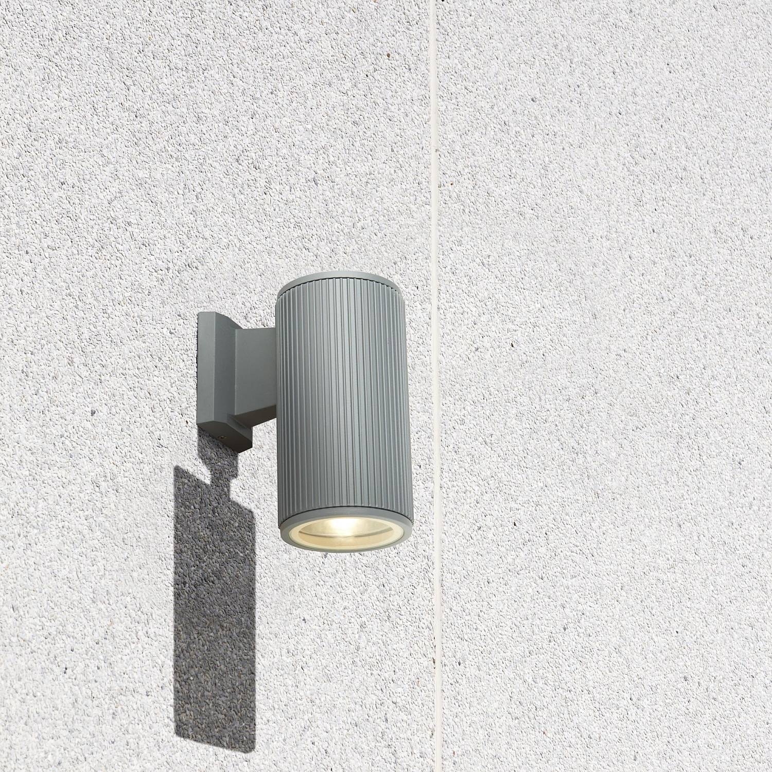Applique Moderna Amburgo Alluminio Grigio Trasparente 1 Luce E27 6871GY