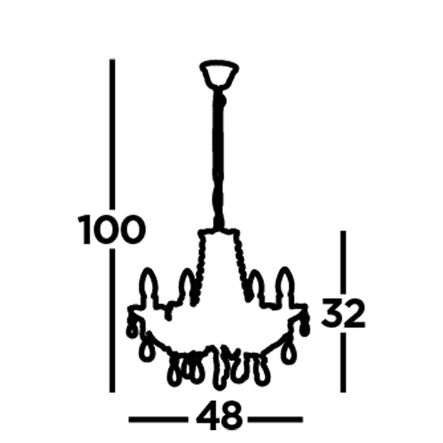 Lampadario Classico Marie Therese Acciaio Adjustable Cristallo 5 Luci E14 699-5