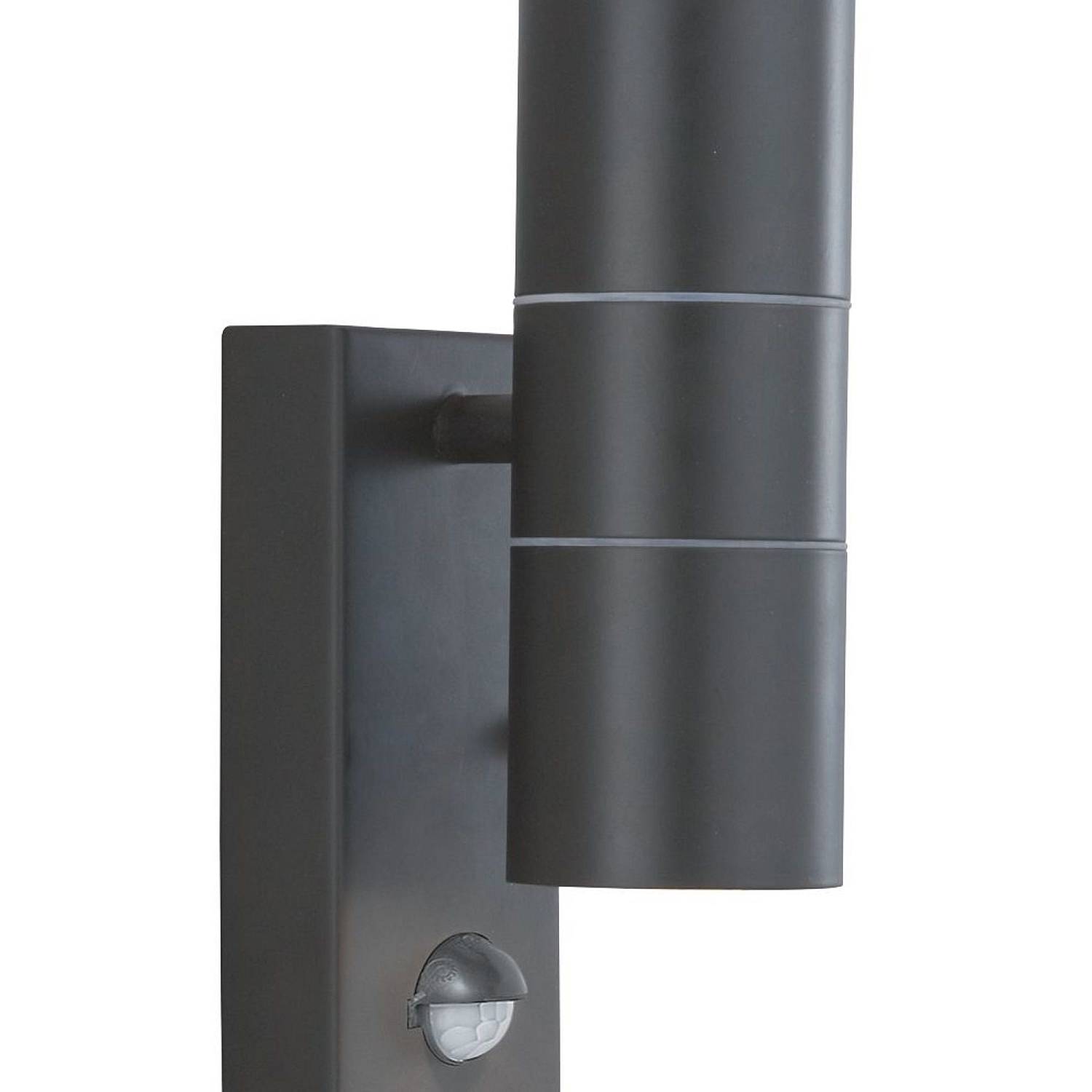 Applique Moderna Metro Acciaio Nero Vetro 2 Luci Gu10 7008-2BK-LED