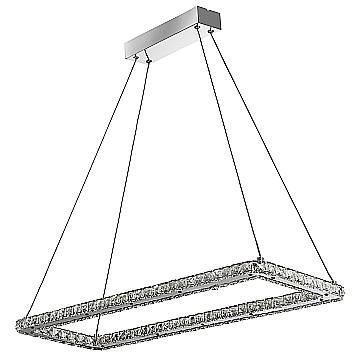 Lampadario Contemporaneo Trifoglio Acciaio Cromo Led 37W 3000K Lampadario Contemporaneo Trifoglio Acciaio Cromo Led 37W 3000K