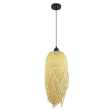 Sospensione Contemporanea Bali Legno Nero Marrone 1 Luce E27 Sospensione Contemporanea Bali Legno Nero Marrone 1 Luce E27