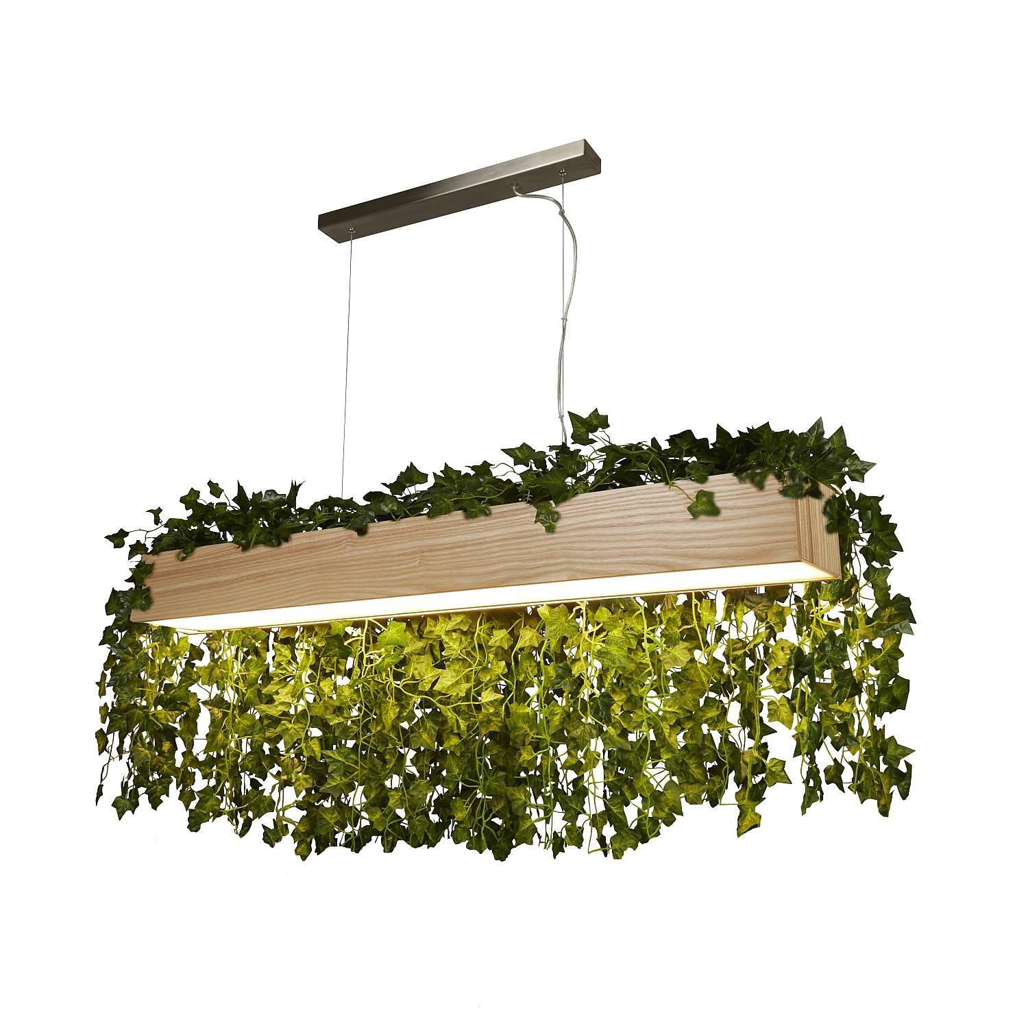 Lampadario Contemporaneo Cenere Acciaio Marrone Legno Argento Led 21W 3000K 7231