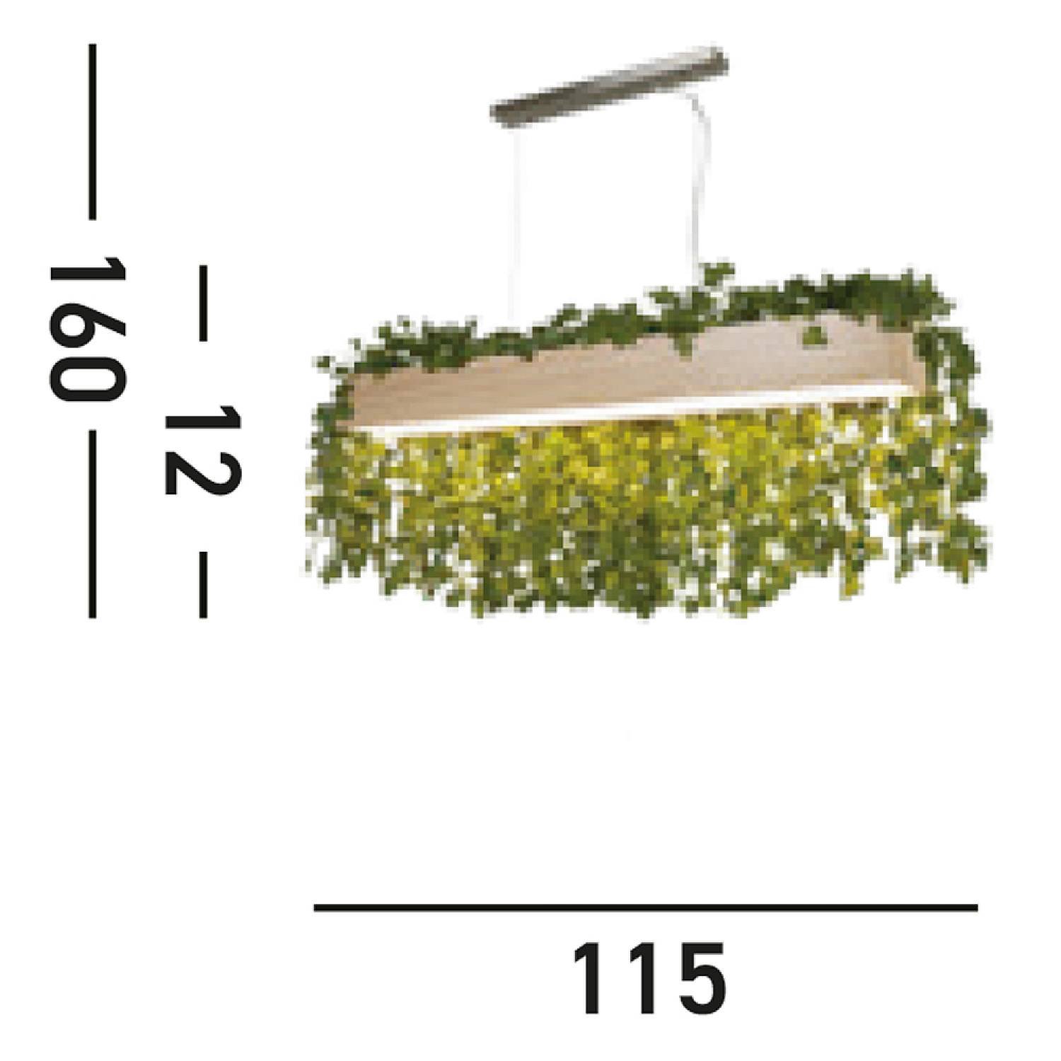 Lampadario Contemporaneo Cenere Acciaio Marrone Legno Argento Led 21W 3000K 7231