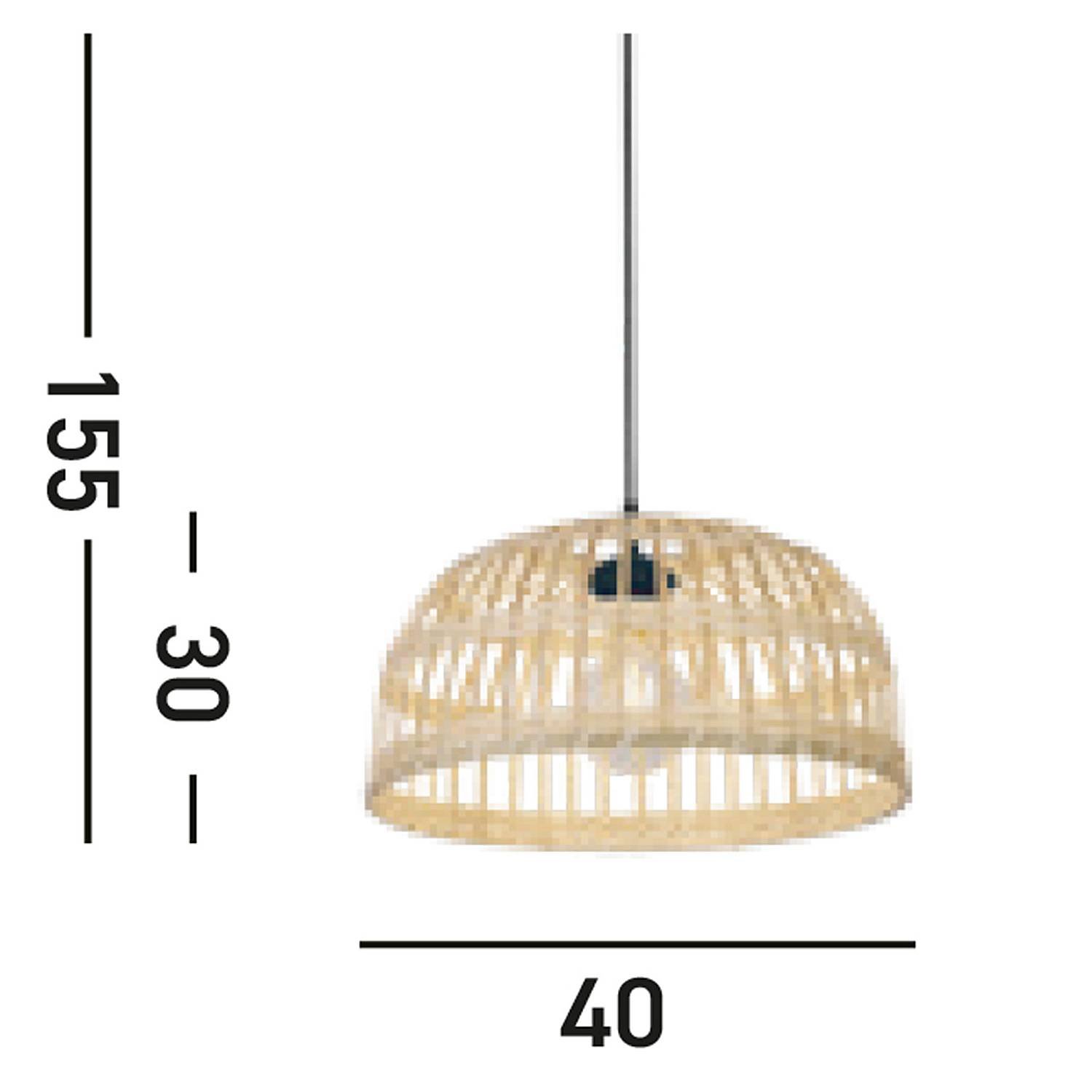 Sospensione Nordica Bali Policarbonato Nero 1 Luce E27 7394CW