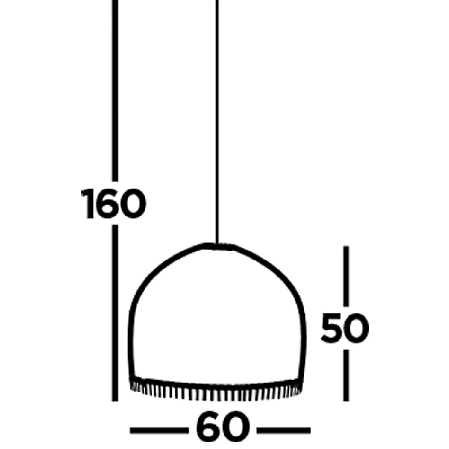 Sospensione Nordica Bali Acciaio Marrone Legno 1 Luce E27 D60Cm 7400CW