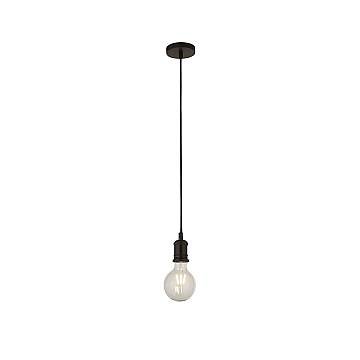 Sospensione Contemporanea Adjustable Acciaio Nero Alluminio 1 Luce E27