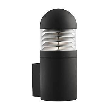 Applique Moderna Bronx Alluminio Nero Vetro Trasparente 1 Luce E27 Applique Moderna Bronx Alluminio Nero Vetro Trasparente 1 Luce E27