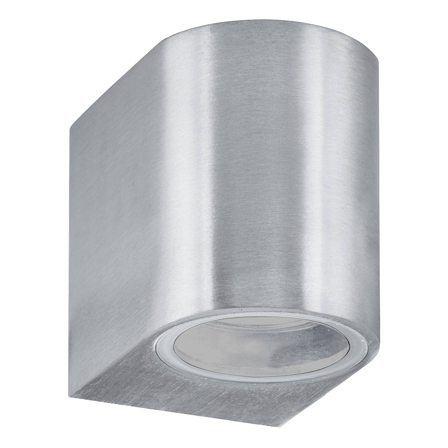 Applique Moderna Eiffel Alluminio Argento Vetro 1 Luce Gu10 8008-1SS-LED