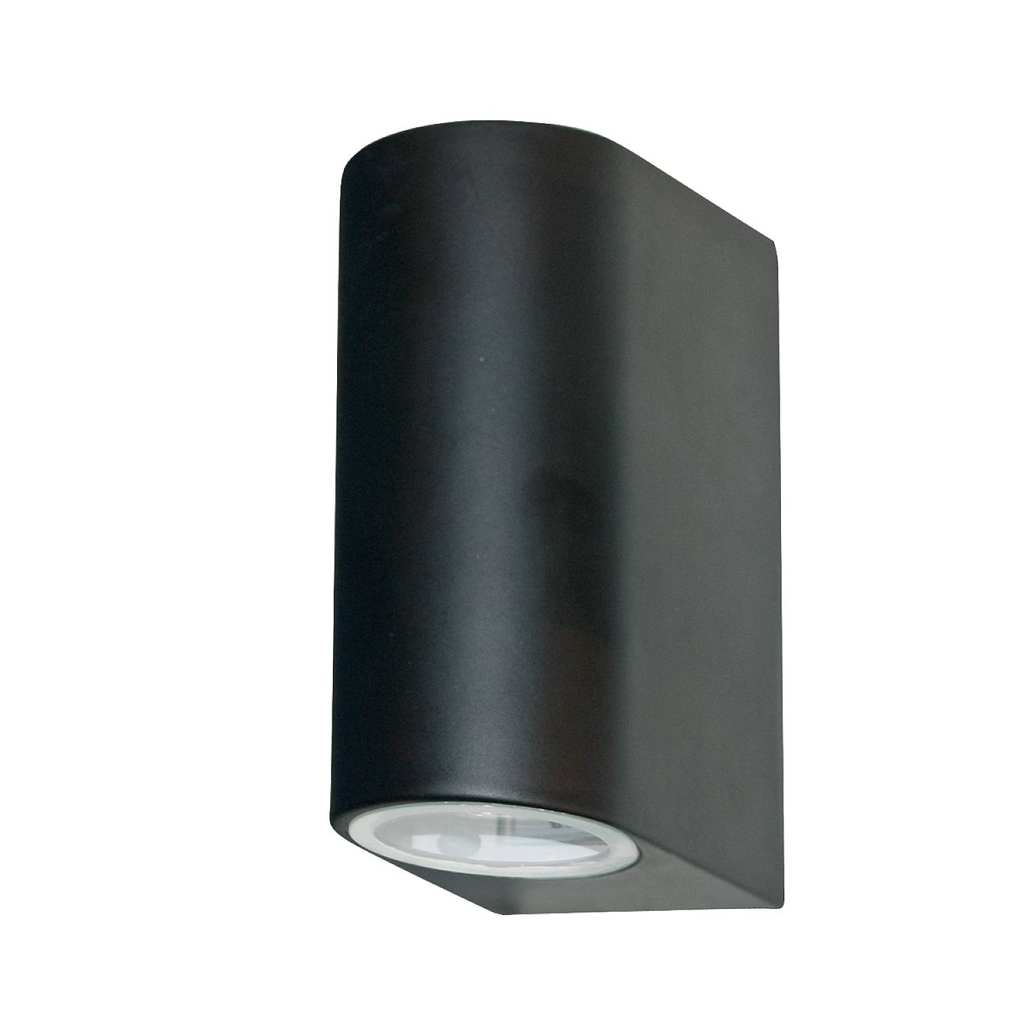 Applique Moderna Eiffel Alluminio Nero Vetro 2 Luci Gu10 8008-2BK-LED