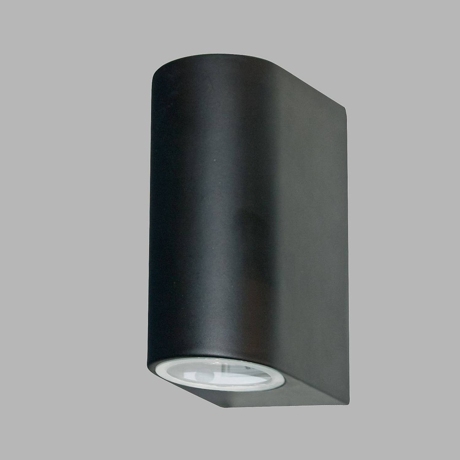 Applique Moderna Eiffel Alluminio Nero Vetro 2 Luci Gu10 8008-2BK-LED