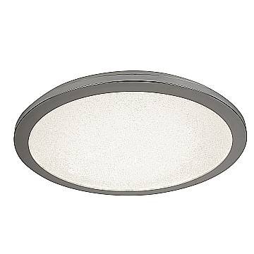 Plafoniera Contemporanea Scilly Policarbonato Cromo Bianco Led 17,5W 4000K