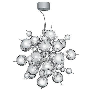 Lampadario Contemporaneo Molecola Acciaio Cromo 12 Luci G4 1,5X12W Lampadario Contemporaneo Molecola Acciaio Cromo 12 Luci G4 1,5X12W