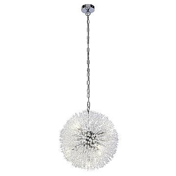 Lampadario Contemporaneo Sprazzo Sole Acciaio Cromo Vetro Trasparente 7 Luci G9 Lampadario Contemporaneo Sprazzo Sole Acciaio Cromo Vetro Trasparente 7 Luci G9