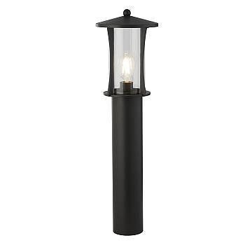 Lampione Rustico-Country Pagoda Alluminio Nero Vetro Trasparente 1 Luce E27 Lampione Rustico-Country Pagoda Alluminio Nero Vetro Trasparente 1 Luce E27