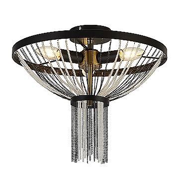 Lampadario Contemporaneo Baguette Acciaio Nero Policarbonato Ottone 3 Luci E14