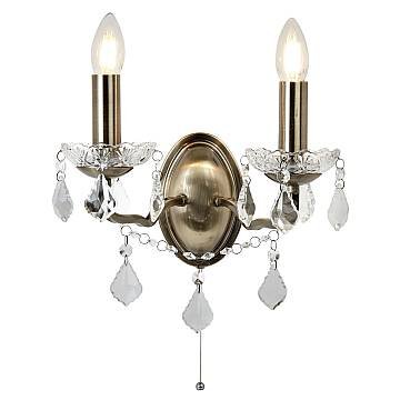 Applique Classica Parigi Acciaio Ottone Vetro Trasparente 2 Luci E14 Applique Classica Parigi Acciaio Ottone Vetro Trasparente 2 Luci E14