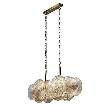 Lampadario Contemporaneo Wagon Wheel Acciaio Adjustable Vetro 10 Luci G9 Lampadario Contemporaneo Wagon Wheel Acciaio Adjustable Vetro 10 Luci G9