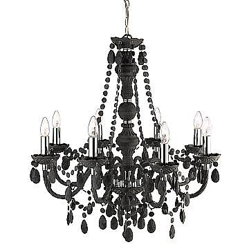 Lampadario Classico Marie Therese Acciaio Cromo Acrilico Trasparente 8 Luci E14