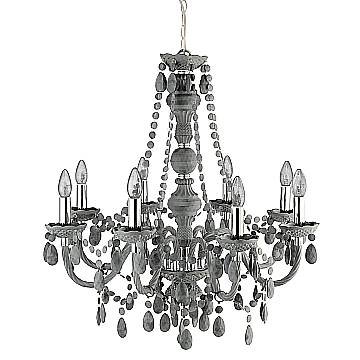 Lampadario Classico Marie Therese Acciaio Cromo Acrilico Trasparente 8 Luci E14