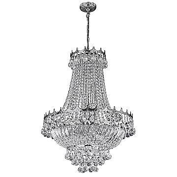 Lampadario Classico Versailles Acciaio Cromo Cristallo 9 Luci E14