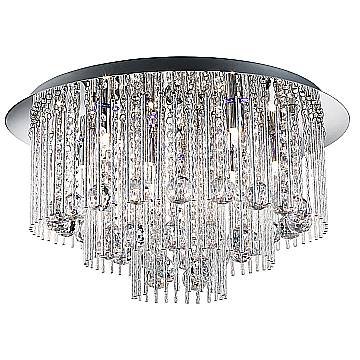 Plafoniera Classica Beatrice Acciaio Cromo Vetro Grigio 8 Luci G9 Plafoniera Classica Beatrice Acciaio Cromo Vetro Grigio 8 Luci G9