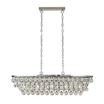 Lampadario Contemporaneo Michelle Acciaio Cromo Vetro 5 Luci E27 Lampadario Contemporaneo Michelle Acciaio Cromo Vetro 5 Luci E27