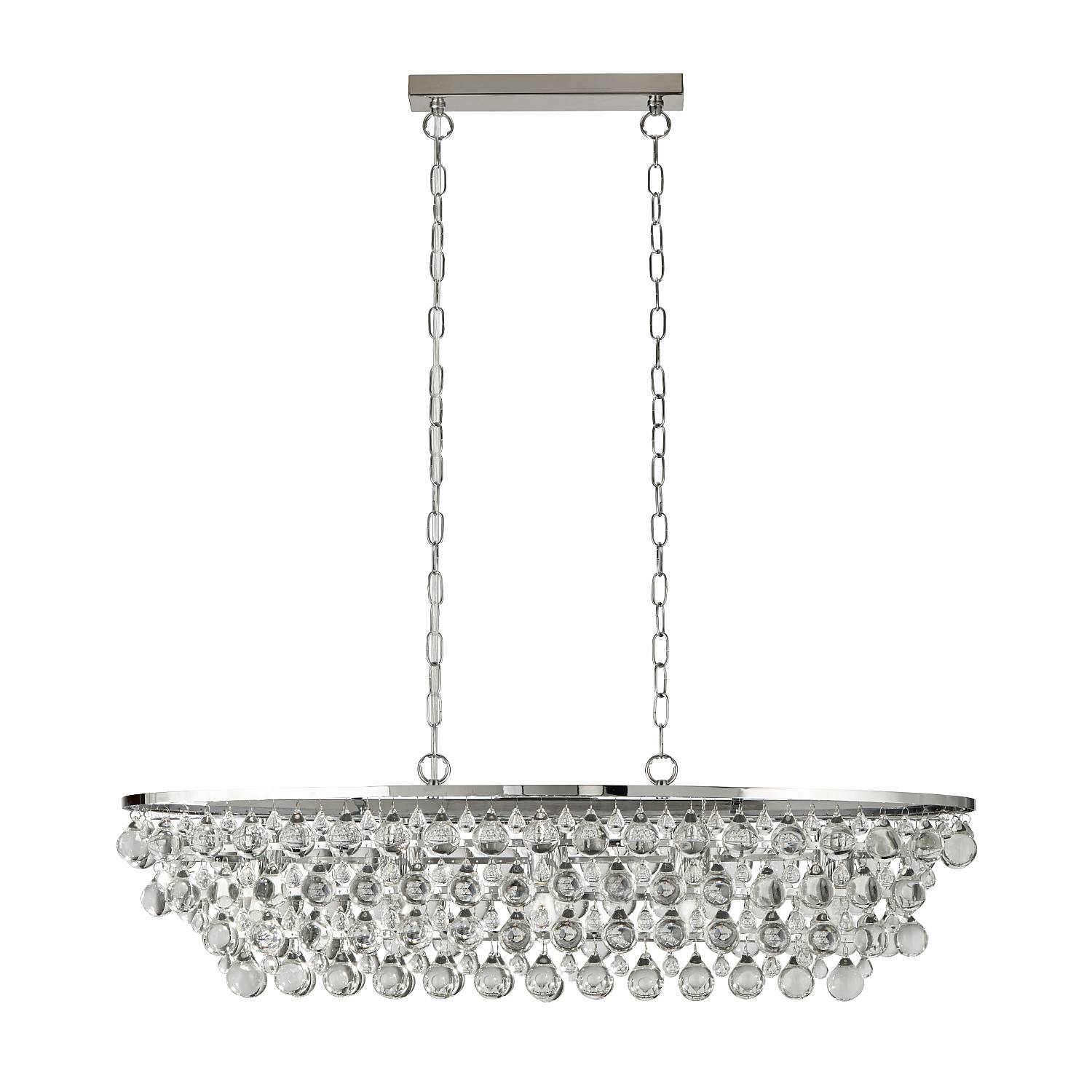 Lampadario Contemporaneo Michelle Acciaio Cromo Vetro 5 Luci E27 9635-5CC