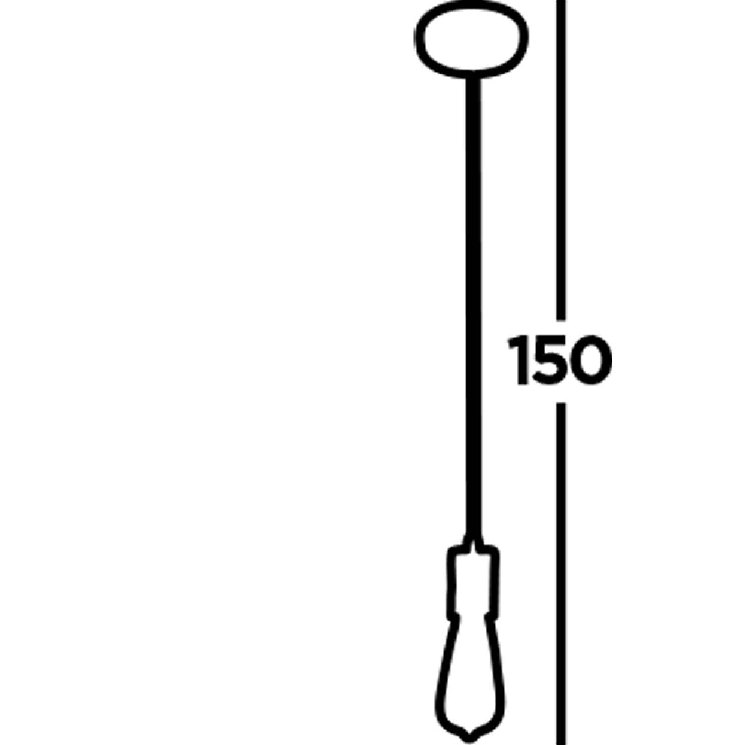 Sospensione Industrial-Nordico Squiggle Acciaio Nero 1 Luce E27 9661BK