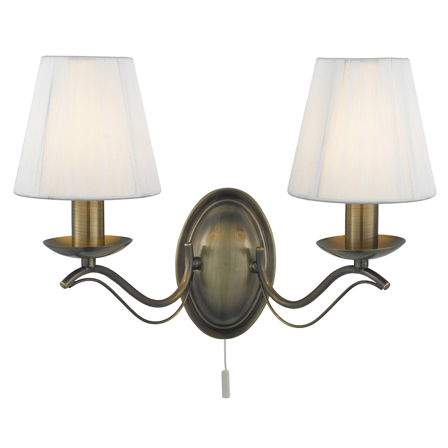 Applique Industrial-Nordico Andretti Acciaio Ottone 2 Luci E14 9822-2AB