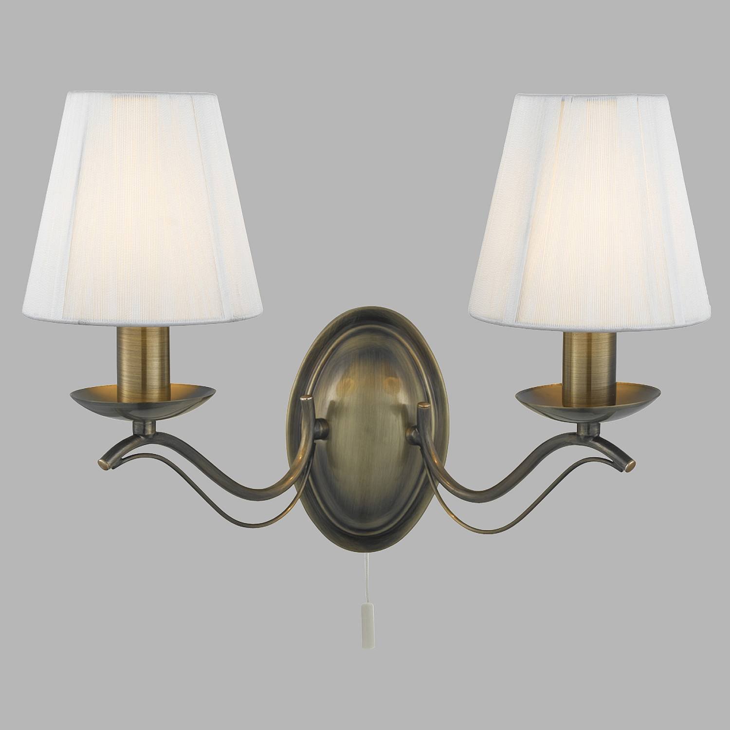 Applique Industrial-Nordico Andretti Acciaio Ottone 2 Luci E14 9822-2AB