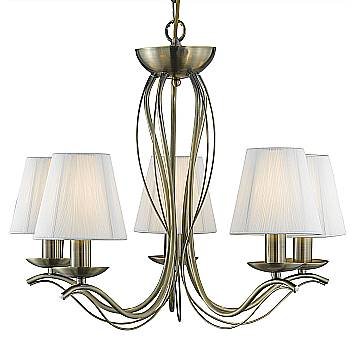 Lampadario Industrial-Nordico Andretti Acciaio Ottone 5 Luci E14 Lampadario Industrial-Nordico Andretti Acciaio Ottone 5 Luci E14