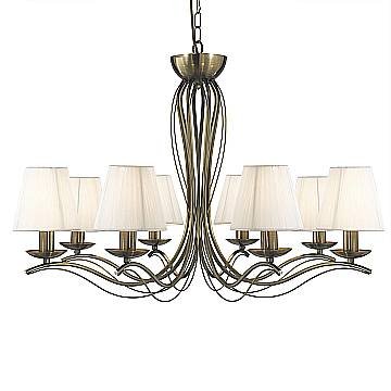 Lampadario Industrial-Nordico Andretti Acciaio Ottone 8 Luci E14 Lampadario Industrial-Nordico Andretti Acciaio Ottone 8 Luci E14