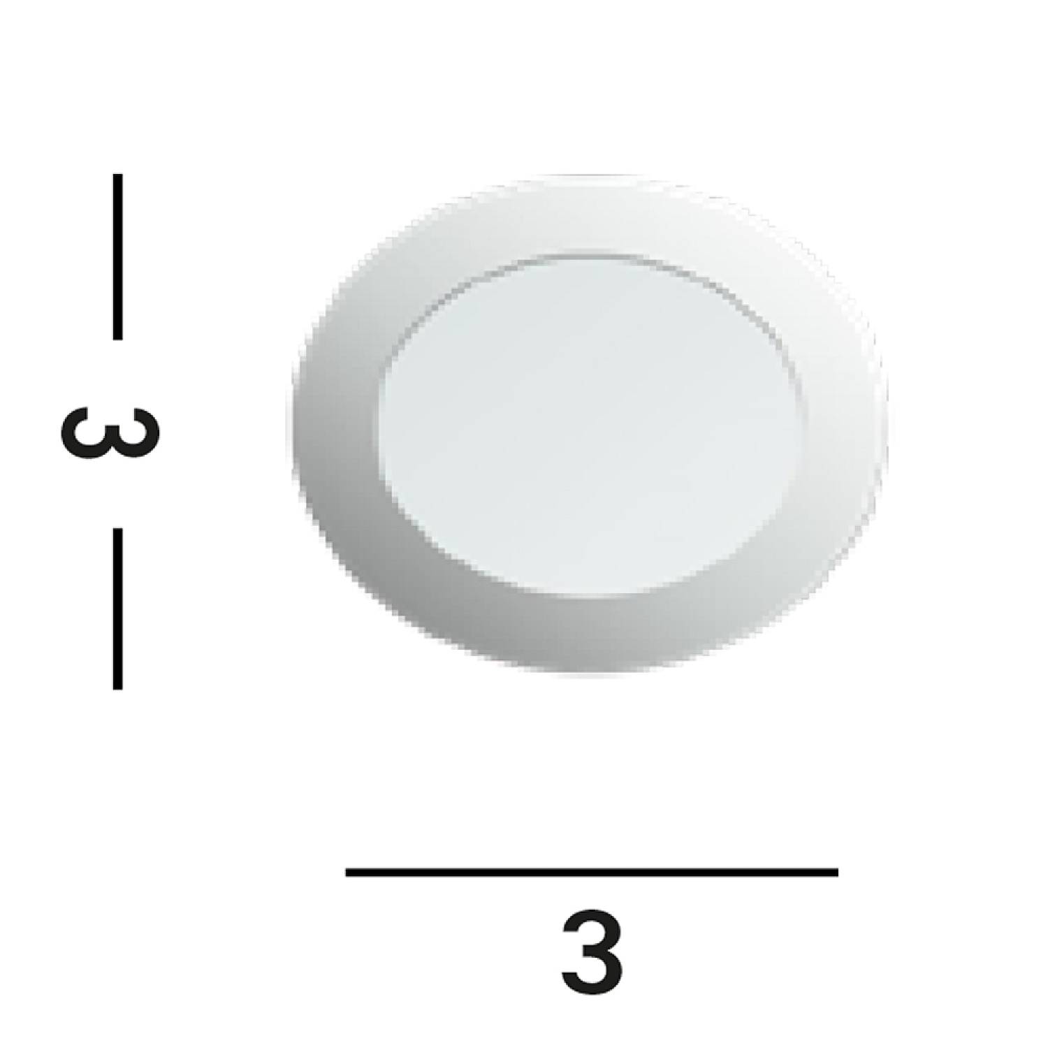 Kit 10Pz Faretti Calpestabili Acciaio Cromo Policarbonato Trasp Led 6 3000K 9927-10
