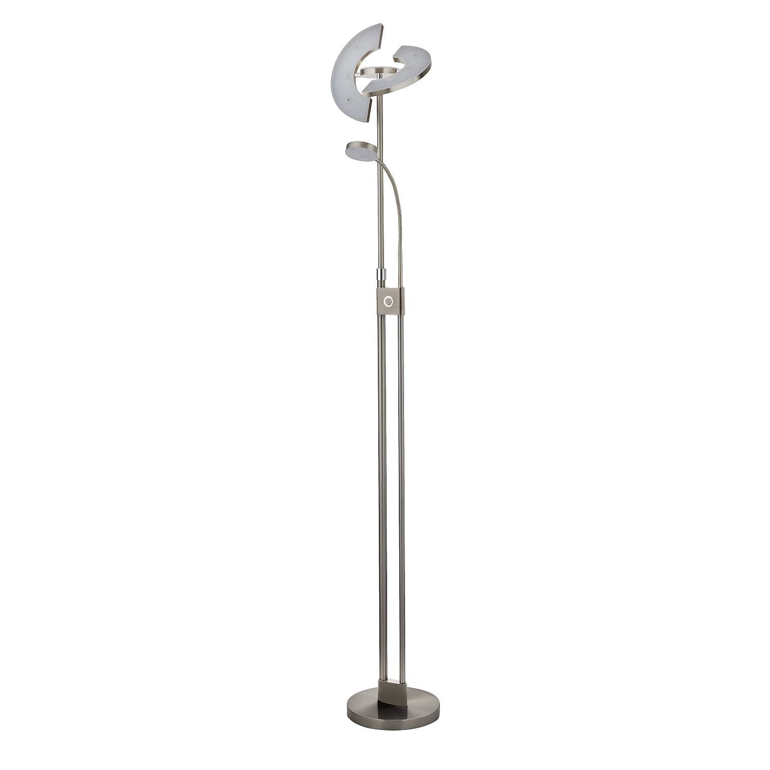 Piantana Moderna Gio Acciaio Cromo Alluminio Bianco Led 27,5W 3000K EU1024SNCC