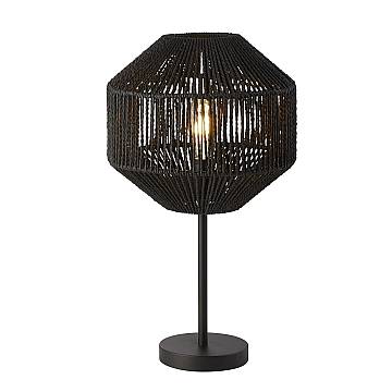 Lampada Da Scrivania Contemporanea Vimini Acciaio Nero Tessuto Bianco 1 Luce E27 Lampada Da Scrivania Contemporanea Vimini Acciaio Nero Tessuto Bianco 1 Luce E27