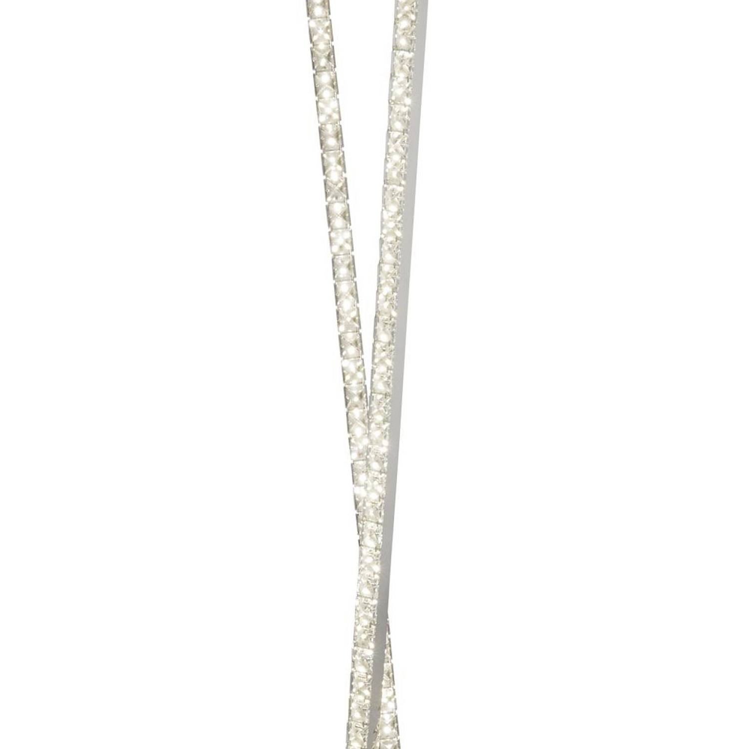 Piantana Contemporaneo Trifoglio Acciaio Cromo Vetro Trasparente Led 30W 4000K EU2112CC