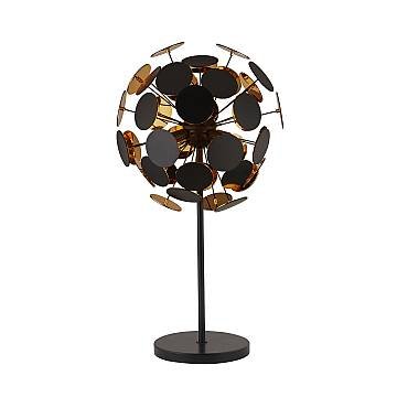Lampada Scrivania Contemporanea Disco Acciaio Nero Policarbonato Oro 1 Luce E14 Lampada Scrivania Contemporanea Disco Acciaio Nero Policarbonato Oro 1 Luce E14