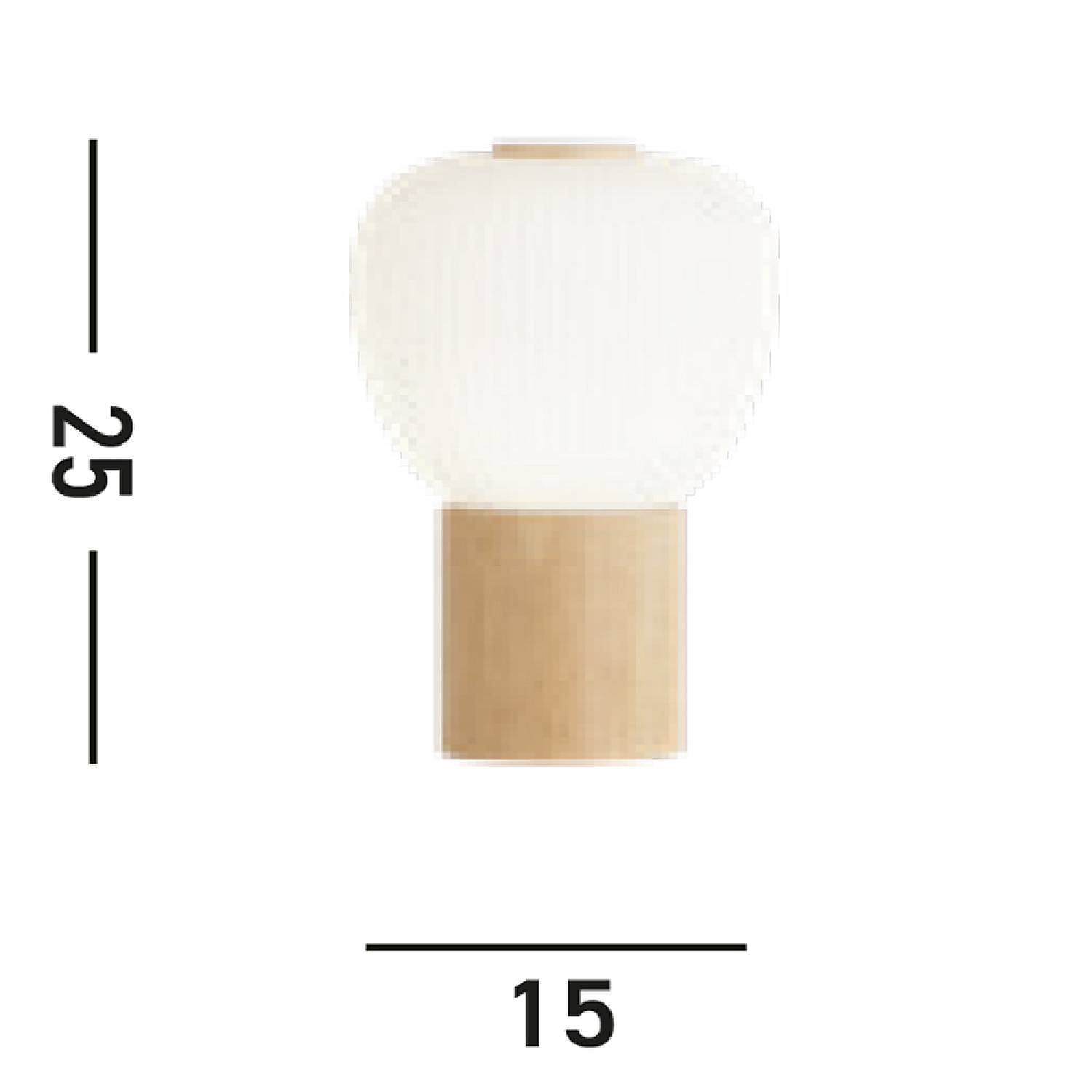Abatjour Industrial-Nordico Ella Legno Marrone 1 Luce E14 EU31410-1NA