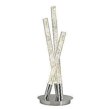 Lampada Scrivania Bolle Acciaio Cromo Policarbonato Trasparente Led 2,67W 3000K Lampada Scrivania Bolle Acciaio Cromo Policarbonato Trasparente Led 2,67W 3000K
