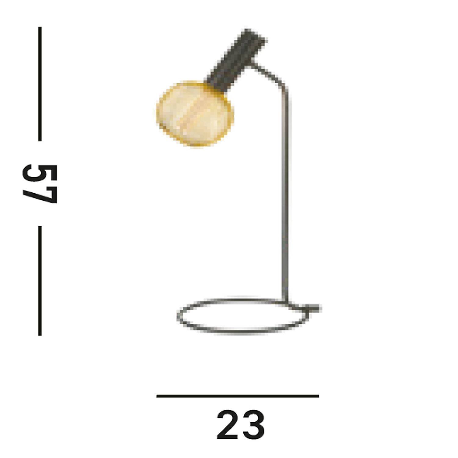 Lampada Da Scrivania Industrial-Nordico Dulwich Acciaio Nero 1 Luce E27 EU35721-1BK