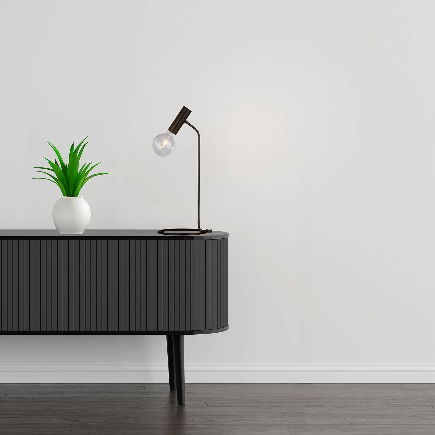 Lampada Da Scrivania Industrial-Nordico Dulwich Acciaio Nero 1 Luce E27 EU35721-1BK