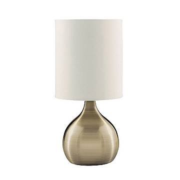 Abatjour Contemporaneo Tocco Acciaio Ottone Tessuto 1 Luce E14 Abatjour Contemporaneo Tocco Acciaio Ottone Tessuto 1 Luce E14