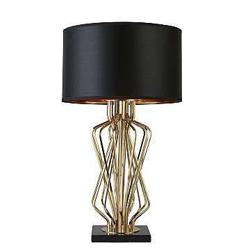 Lampada Da Scrivania Contemporanea Ethan Acciaio Nero Tessuto Oro 1 Luce E27 Lampada Da Scrivania Contemporanea Ethan Acciaio Nero Tessuto Oro 1 Luce E27
