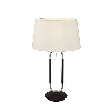 Lampada Da Scrivania Contemporanea Jazz Acciaio Nero Tessuto Argento 1 Luce E27 Lampada Da Scrivania Contemporanea Jazz Acciaio Nero Tessuto Argento 1 Luce E27