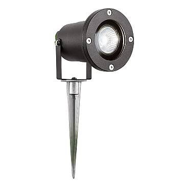Paletto Da Esterno Moderno Spikey Alluminio Nero Vetro 1 Luce Gu10 Paletto Da Esterno Moderno Spikey Alluminio Nero Vetro 1 Luce Gu10