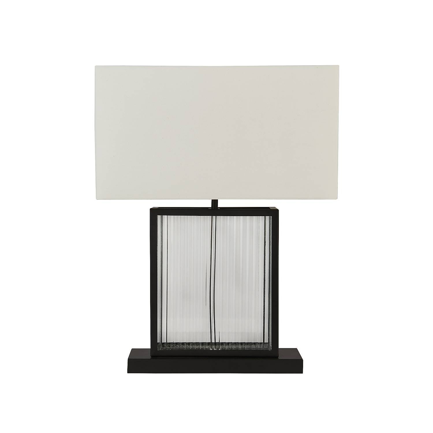 Lampada Scrivania Contemporanea Clarendon Acciaio Nero Vetro Bianco 1 Luce E27 EU54210BK