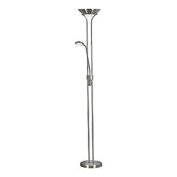 Piantana Contemporaneo Mother Child Acciaio Argento Vetro Led 15,41W 3000K